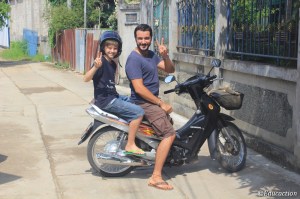 Ishi & Marc en Moto en Mae Sot