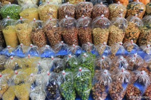 Frutos secos en el mercado de Chiang Mai